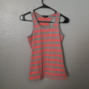 Girls Medium Striped "hype" tank